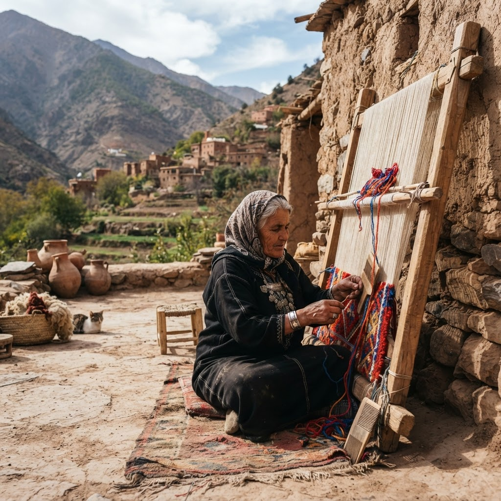 Berber village life in the High Atlas